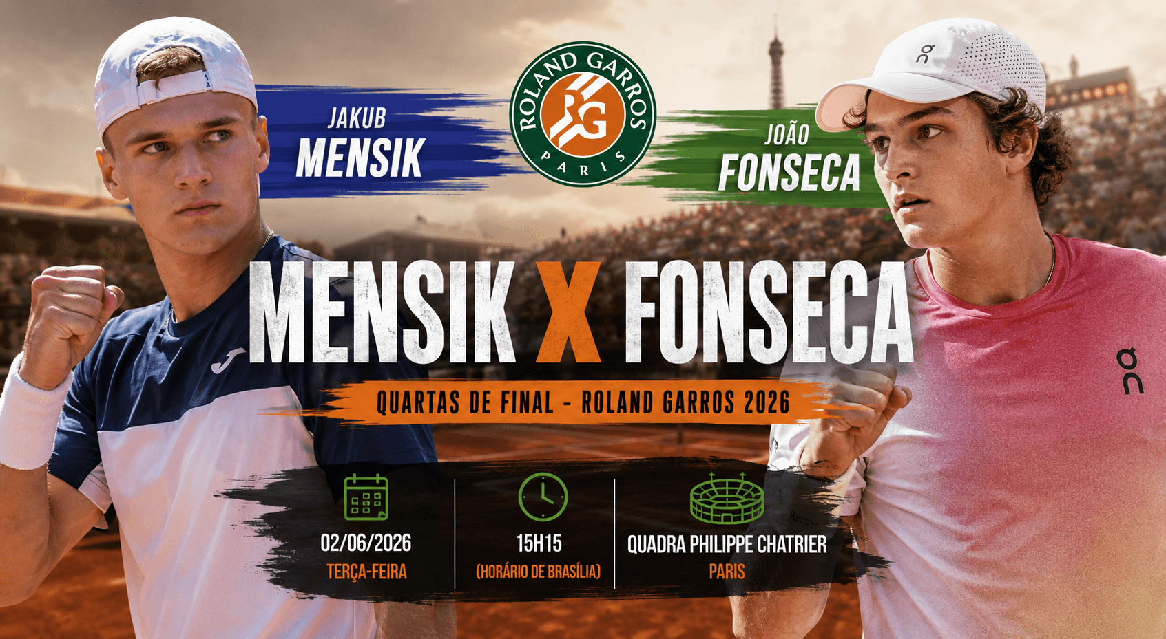 Palpites Jakub Mensik x João Fonseca (02/06/2026): Onde Assistir e Horário